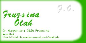 fruzsina olah business card