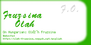 fruzsina olah business card
